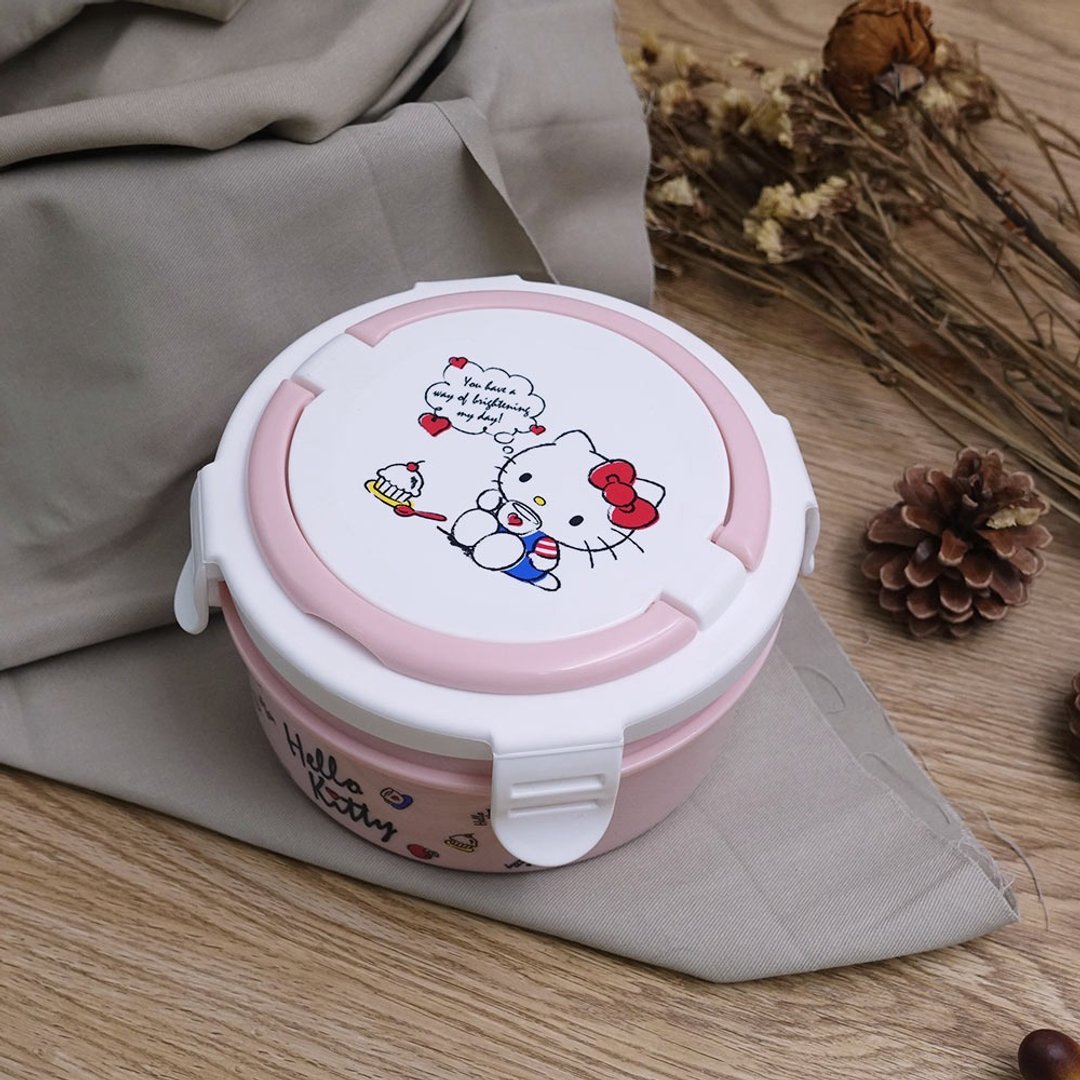 Hello Kitty不锈钢隔热餐盒 -下午茶款  台湾制 - 便当盒/饭盒 - 不锈钢 粉红色