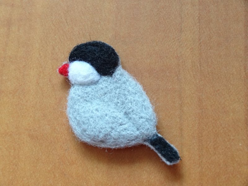 黑文鸟 - 羊毛毡胸针(别针)(可定制化更改颜色) - 胸针 - 羊毛 多色