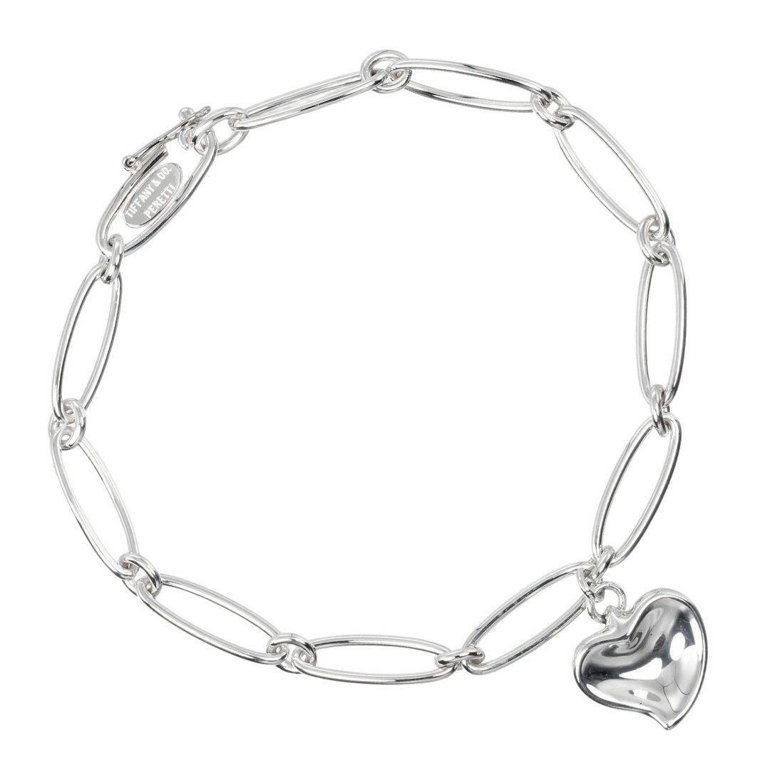 【日本直送】Tiffany & Co. 弧形心形手链 臂围约17.3cm 925银约9g 【二手】A级 - 手链/手环 - 银 银色