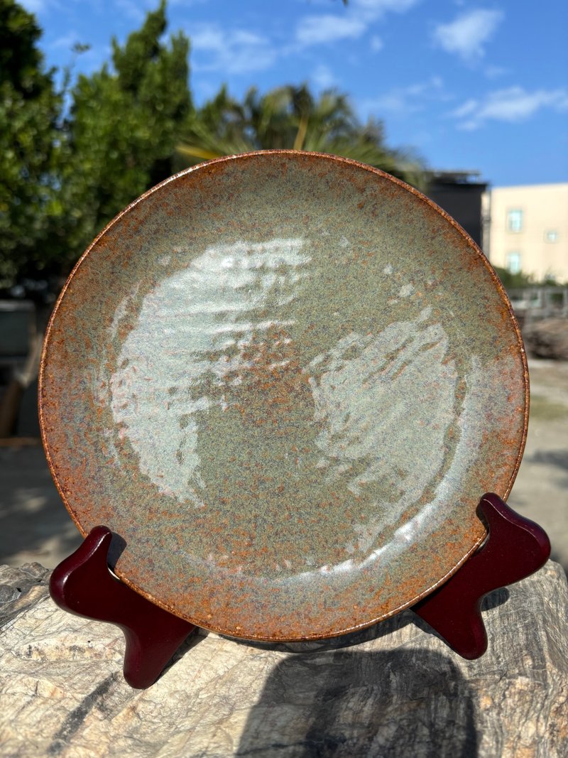 压花圆盘 - 盘子/餐盘/盘架 - 陶 咖啡色