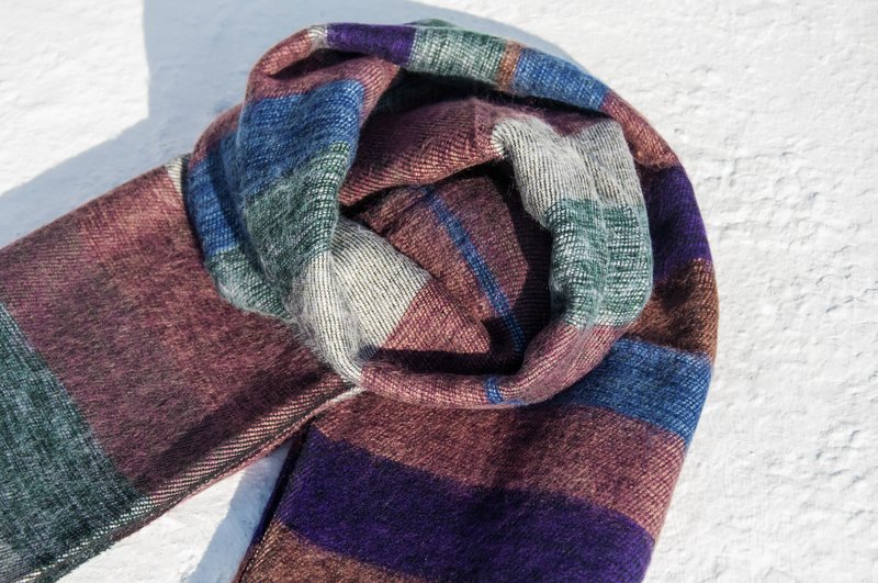 情人节礼物 生日礼物 限量一件 纯羊毛披巾 / boho针织围巾 / 手织围巾 / 针织披巾 / 盖毯 / 纯羊毛围巾 / 纯羊毛披巾 -摩洛哥沙漠 世界旅行 - 丝巾 - 羊毛 多色