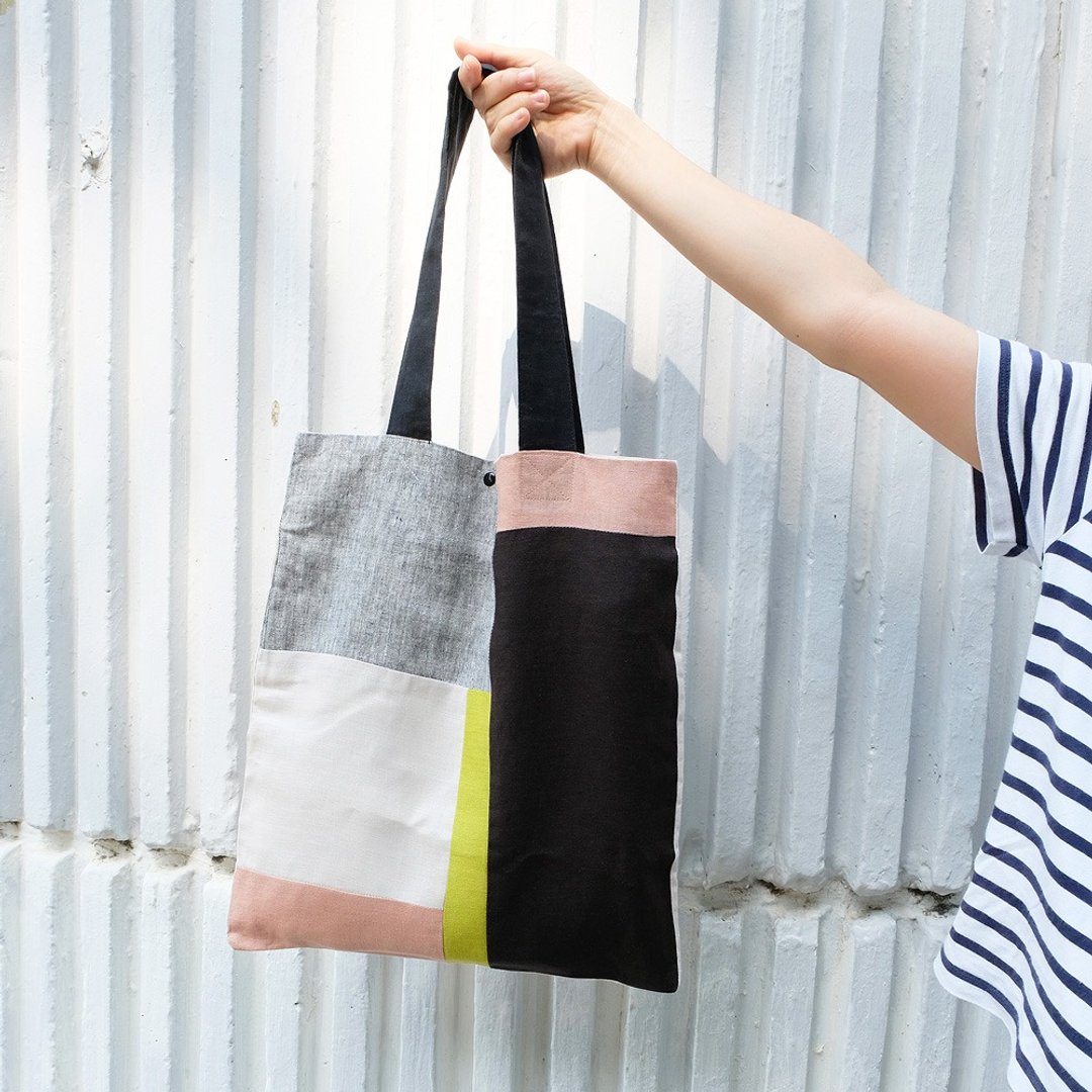 Niko Tote Bag - Neon Green - 手提包/手提袋 - 棉 绿色