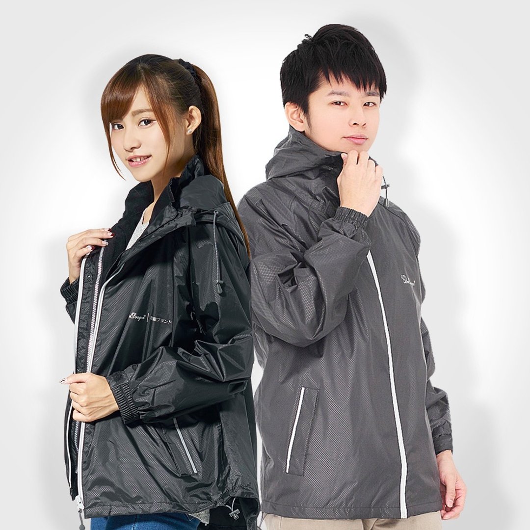 双龙新款蜜丝绒防寒防雨风衣_时尚日系立体剪裁外套-黑色 - 女装休闲/机能外套 - 防水材质 黑色