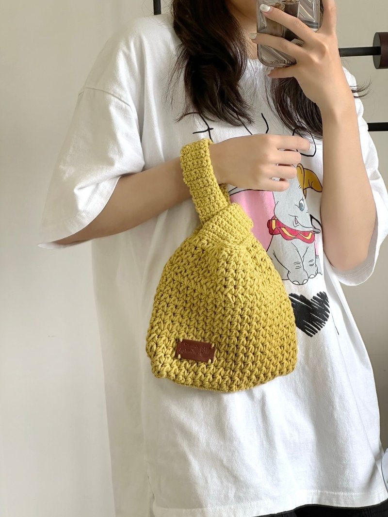 日系手挽包【Crochet bag】 - 侧背包/斜挎包 - 棉．麻 