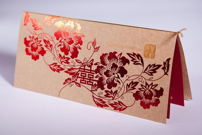 誓约同心 喜帖样卡 - 喜帖 - 纸 多色