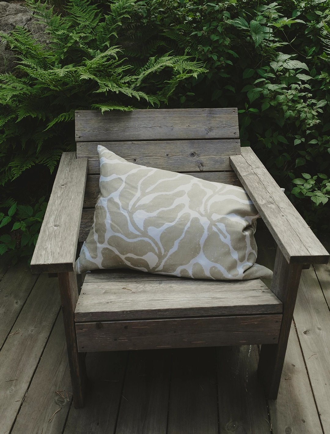 北欧设计师款 – 抱枕套 LEAVES CUSHION COVER,SAND叶片 48x68cm - 枕头/抱枕 - 棉 卡其色