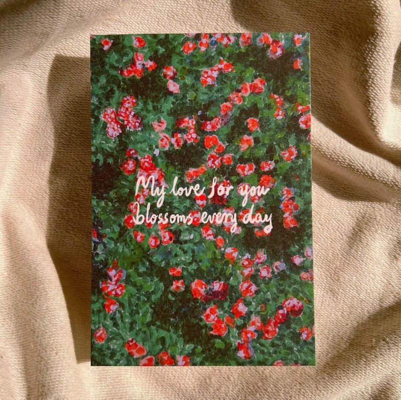 －定制文字－小叶马缨丹 花卡片 - 卡片/明信片 - 纸 多色