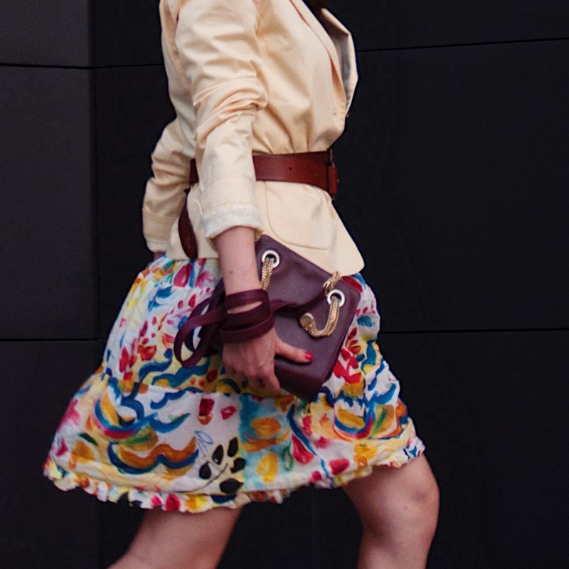 70年代古董 Prada 酒红色 链条 侧背包 - 侧背包/斜挎包 - 真皮 紫色