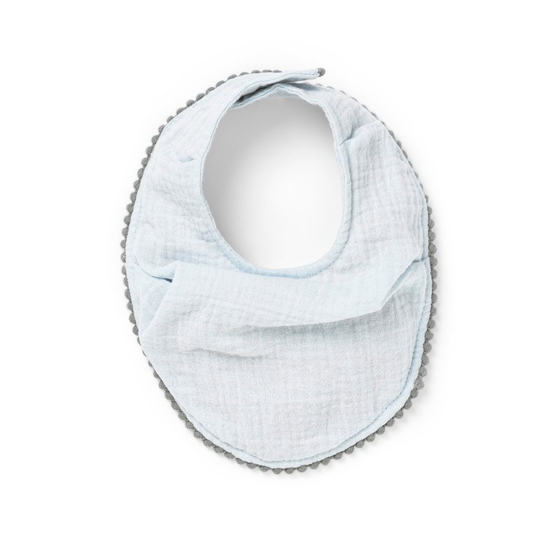 有机棉口水巾围兜 - 土耳其蓝 Aqua Turquoise - 围嘴/口水巾 - 棉．麻 蓝色