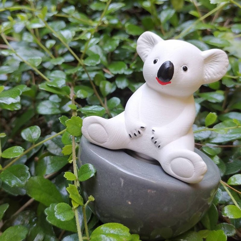 Koala Ceramic Fragrance Diffuser - 香薰/精油/线香 - 陶 灰色