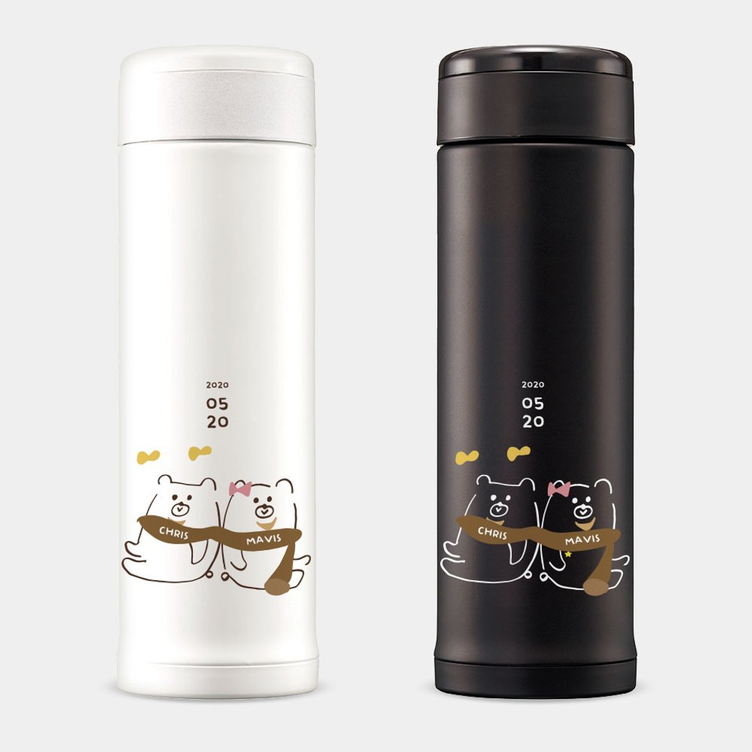 定制化礼物 熊熊 姓名 文字 象印 不锈钢 保温瓶 保温杯 105 - 保温瓶/保温杯 - 不锈钢 多色