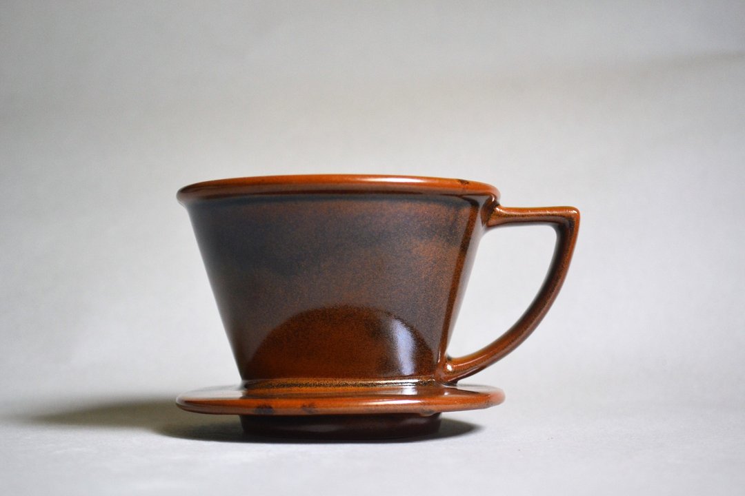 冬暮黑扇形切子滤杯 102 款 梯形滤杯 手作陶瓷滤杯 稳定萃取 - 咖啡壶/周边 - 陶 咖啡色