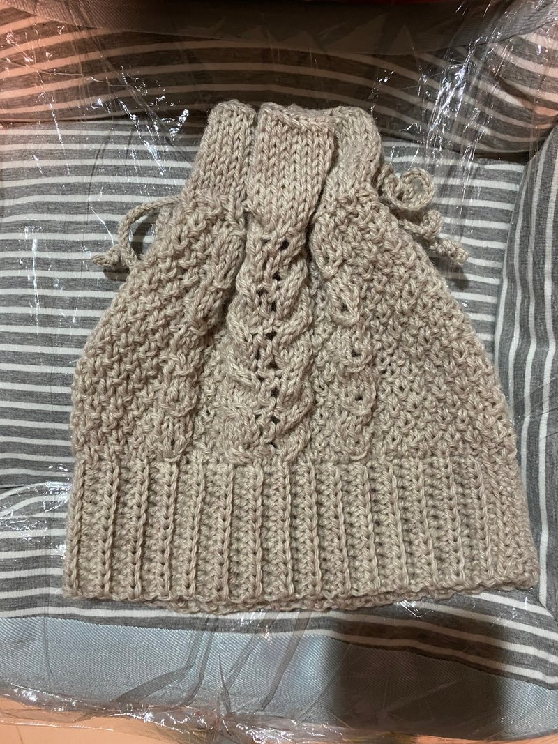 百宝袋毛帽 - 帽子 - 羊毛 卡其色