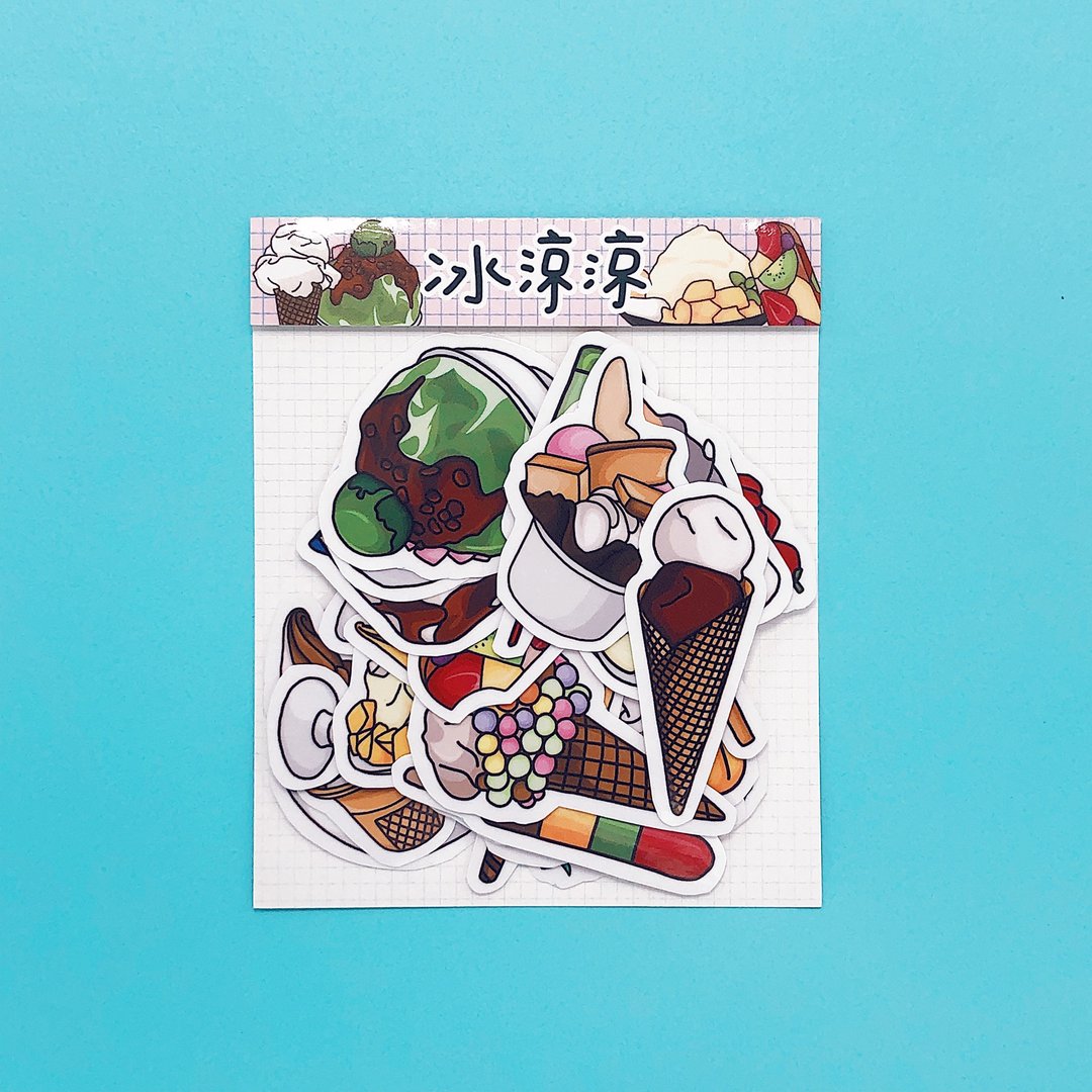 冰凉凉∣透明贴纸包 - 贴纸 - 纸 多色