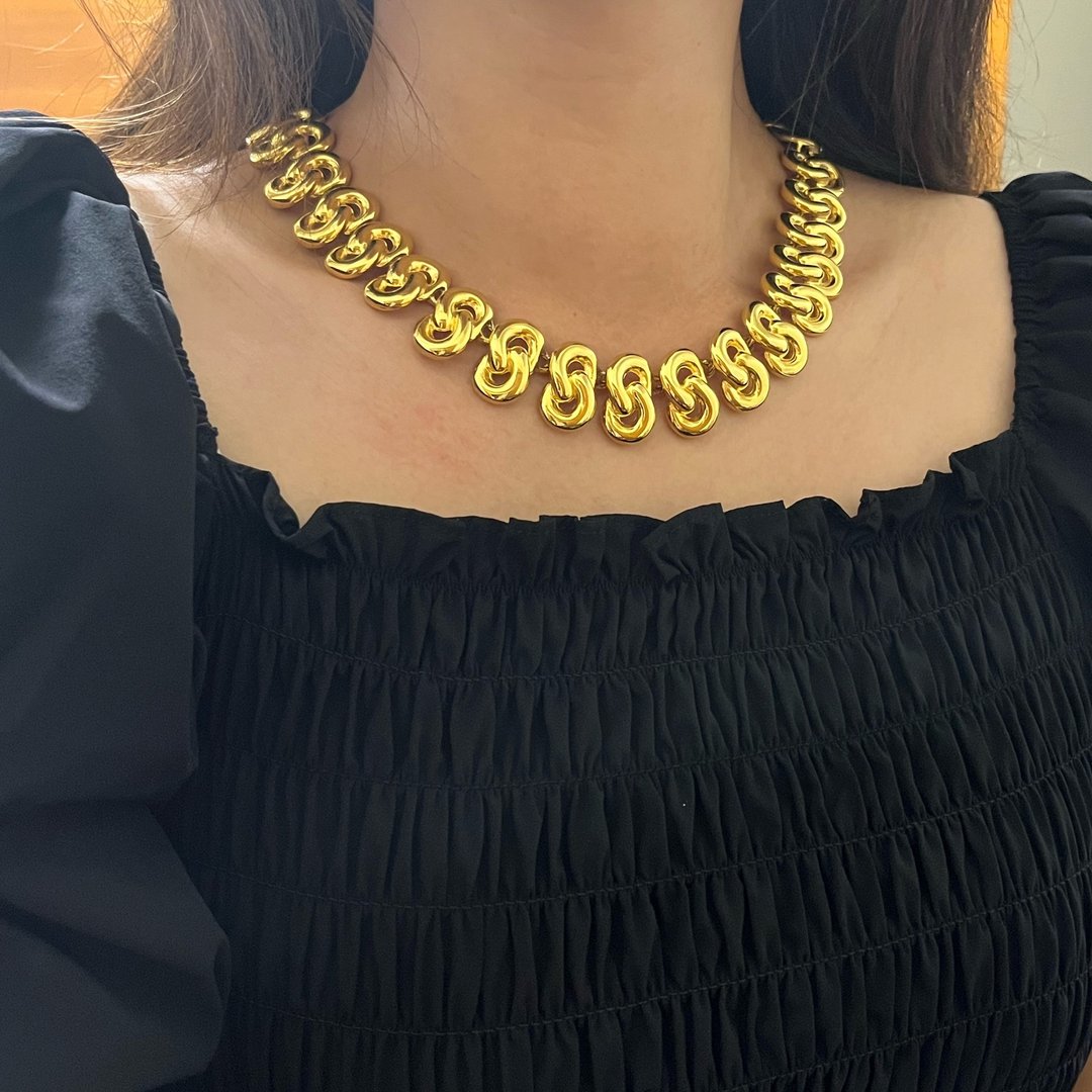 •Duchess• Anne Klein 金色 8 结绳索项链 - 项链 - 其他金属 金色