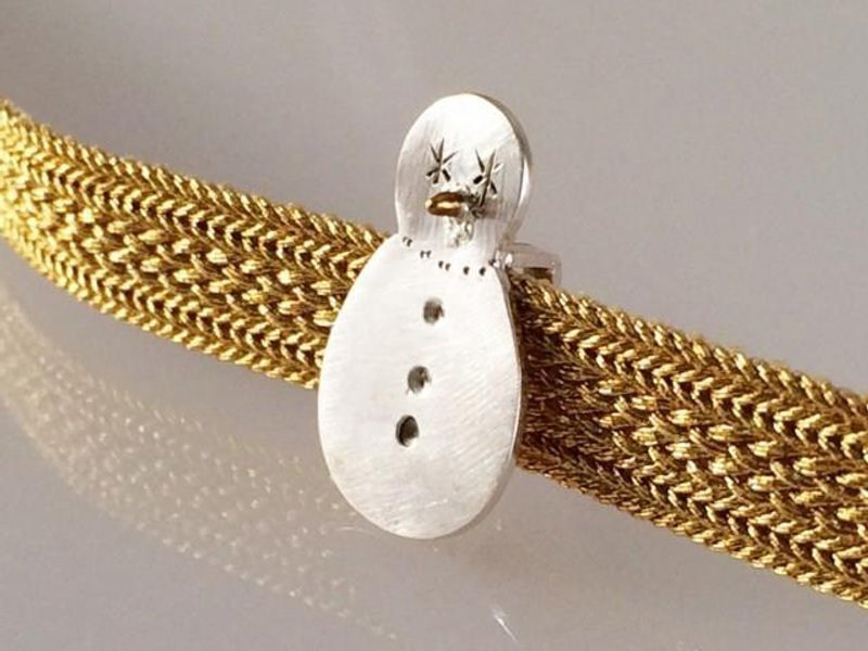 雪だるま＊銀帯留め＊ - 其他 - 其他金属 银色