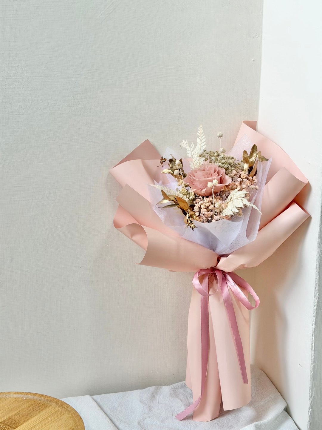 典雅玫瑰永生花束 永生花束 母亲节礼物 母亲节花束 玫瑰花束 - 干燥花/捧花 - 植物．花 