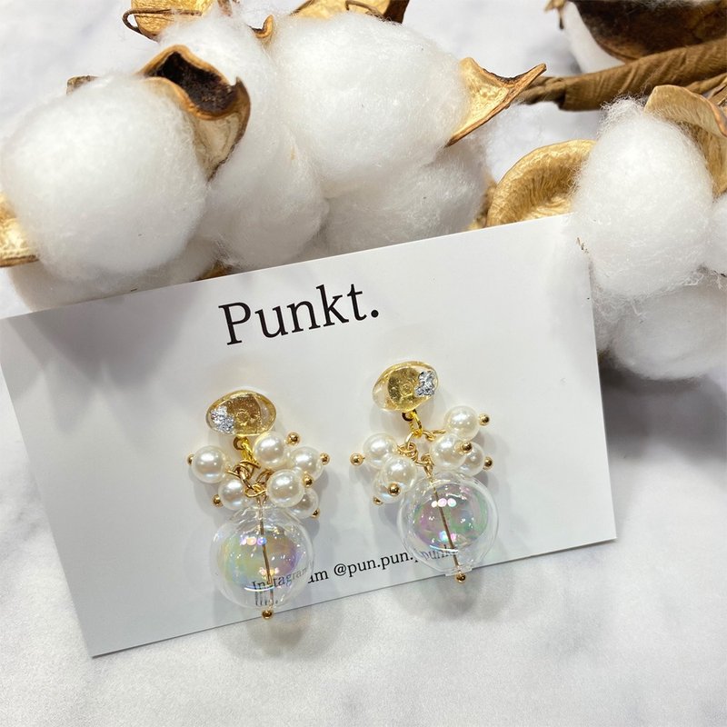 Punkt. - 0009 海玻璃耳环 - 耳环/耳夹 - 玻璃 
