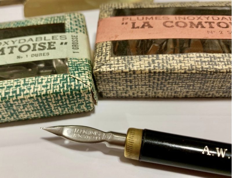 1960年代 法国老笔尖 La Comtoise 二号  不锈钢 沾水笔尖 (F) - 蘸水笔 - 不锈钢 