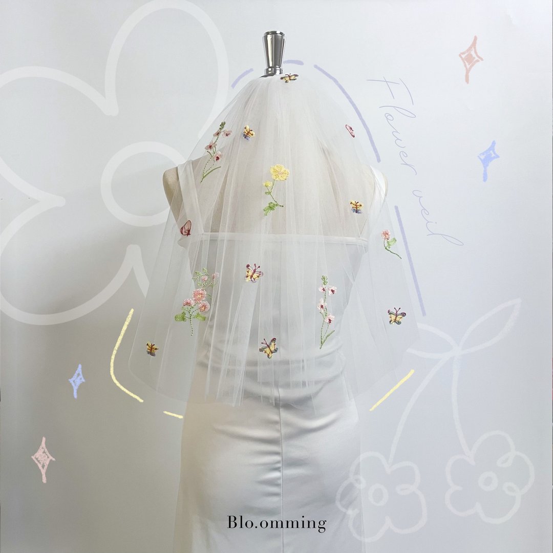 Flower field  : mini veil - 发饰 - 绣线 