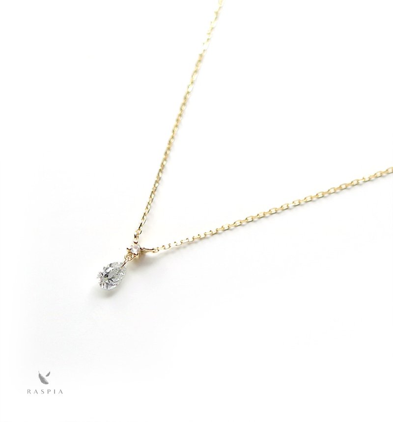 钻石与月光石 K18 项链 ~Diamond collection~ - 项链 - 宝石 透明