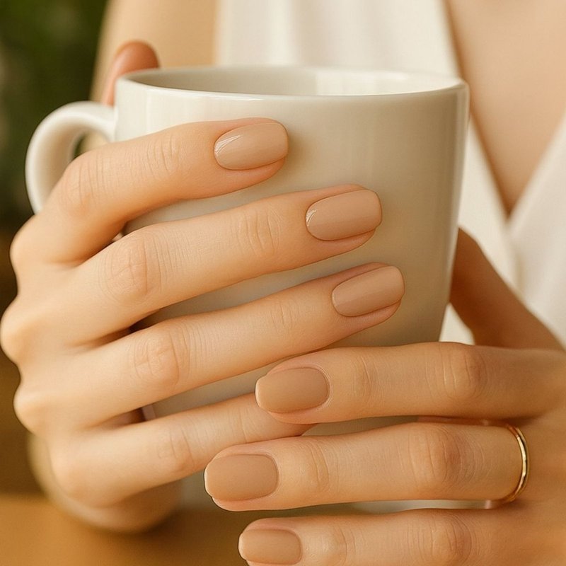 雪酪拿铁 #727 美甲凝胶 Gel Nail Polish - 指甲油/指甲贴 - 其他材质 卡其色