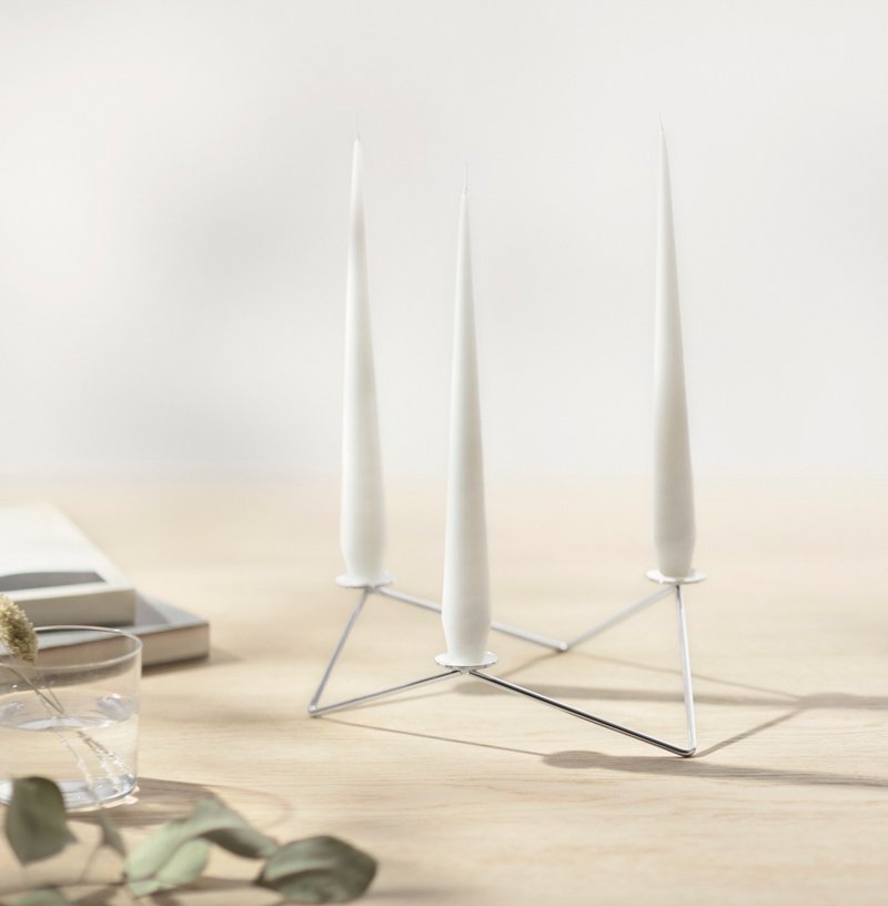 AVANI-框线烛台-银色 - 蜡烛/烛台 - 其他金属 