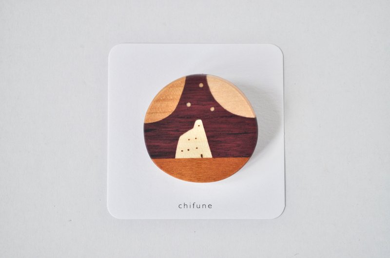 旅途风景胸针 2025年 5月 - 胸针 - 木头 