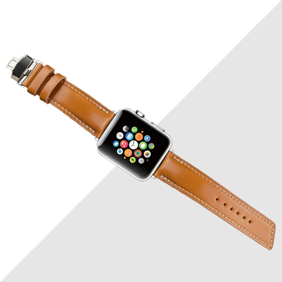 柚子手造applewatch日本新禧正反全马臀皮智能表带纯手工定制 - 其他 - 真皮 