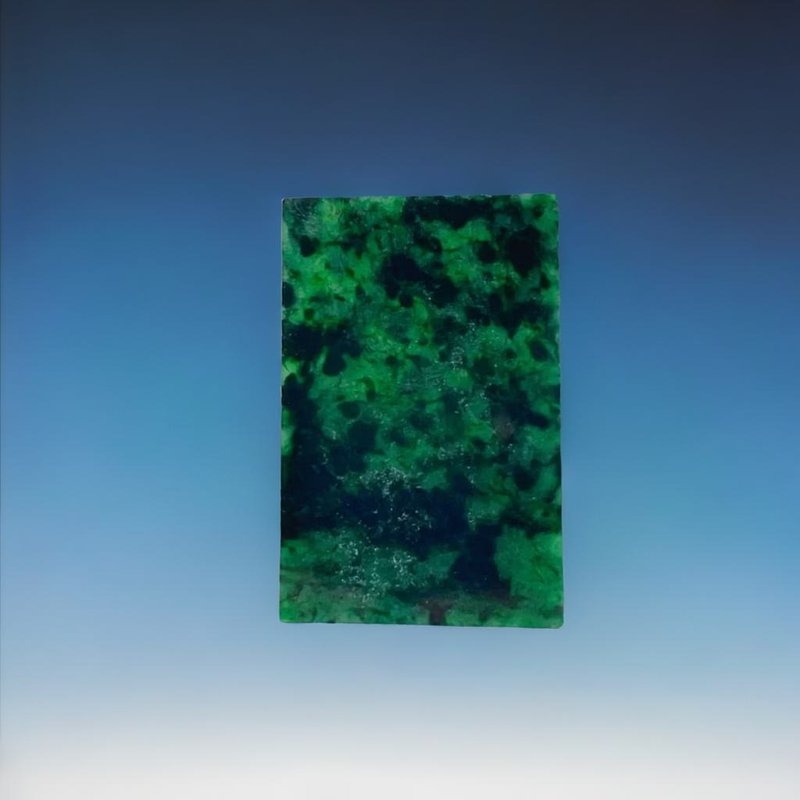 【愿·无事】花青翡翠无事牌 | 裸石 |天然缅甸玉翡翠A货 | 送礼 - 金工/饰品 - 玉石 绿色