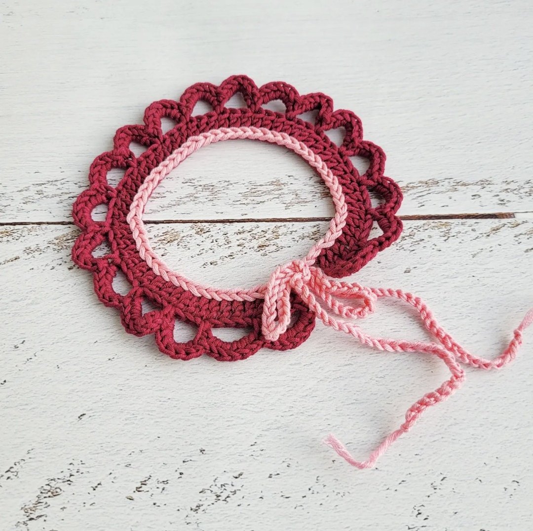 Collar for pets/Handmade pets collar/Dogs collar/Cats collar/Pets accessories - 衣/帽 - 棉．麻 粉红色