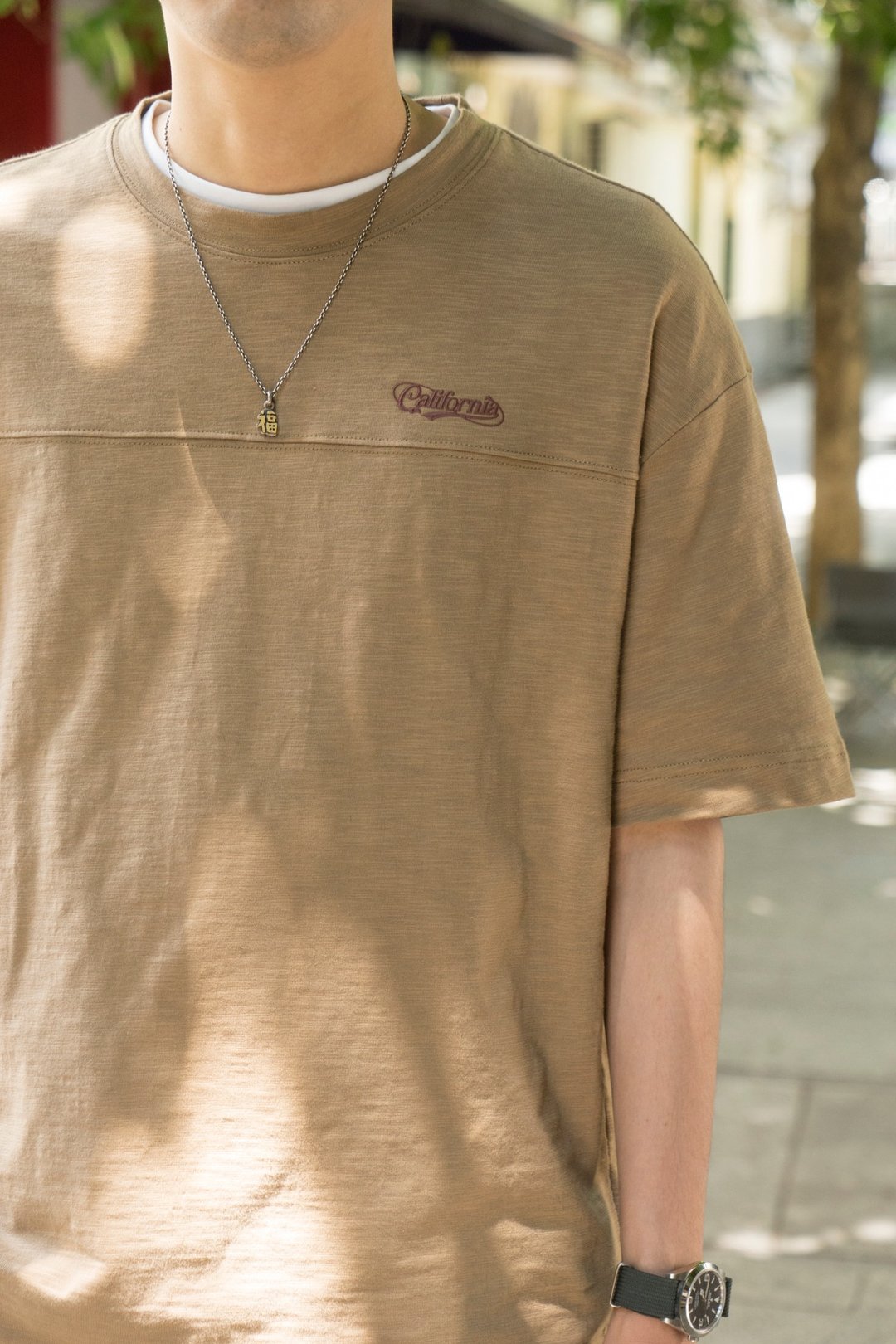 T-SHIRT 竹節棉面料舒適透氣 日系休閒美式復古潮流圓領短TEE恤 - 男装上衣/T 恤 - 棉．麻 多色