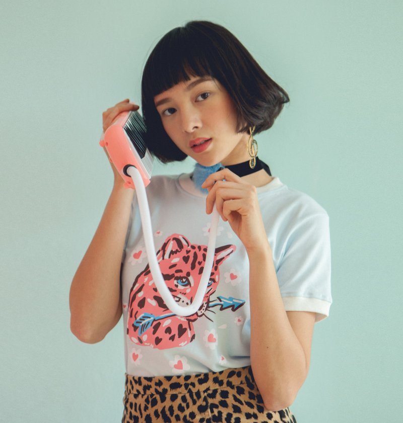 Roar T-shirt - 女装 T 恤 - 纸 蓝色