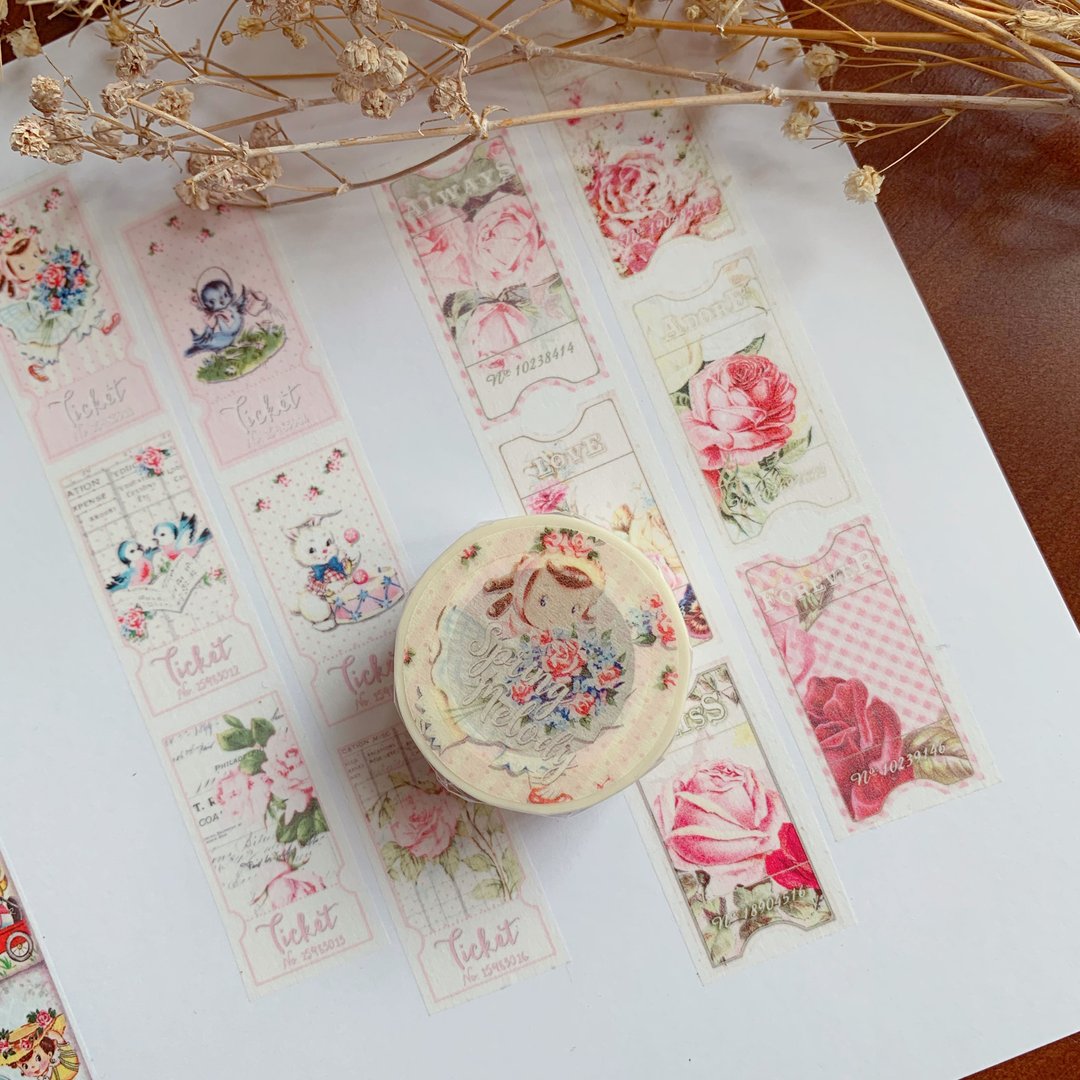 Spring Melody 票据纸胶带 - 纸胶带 - 纸 