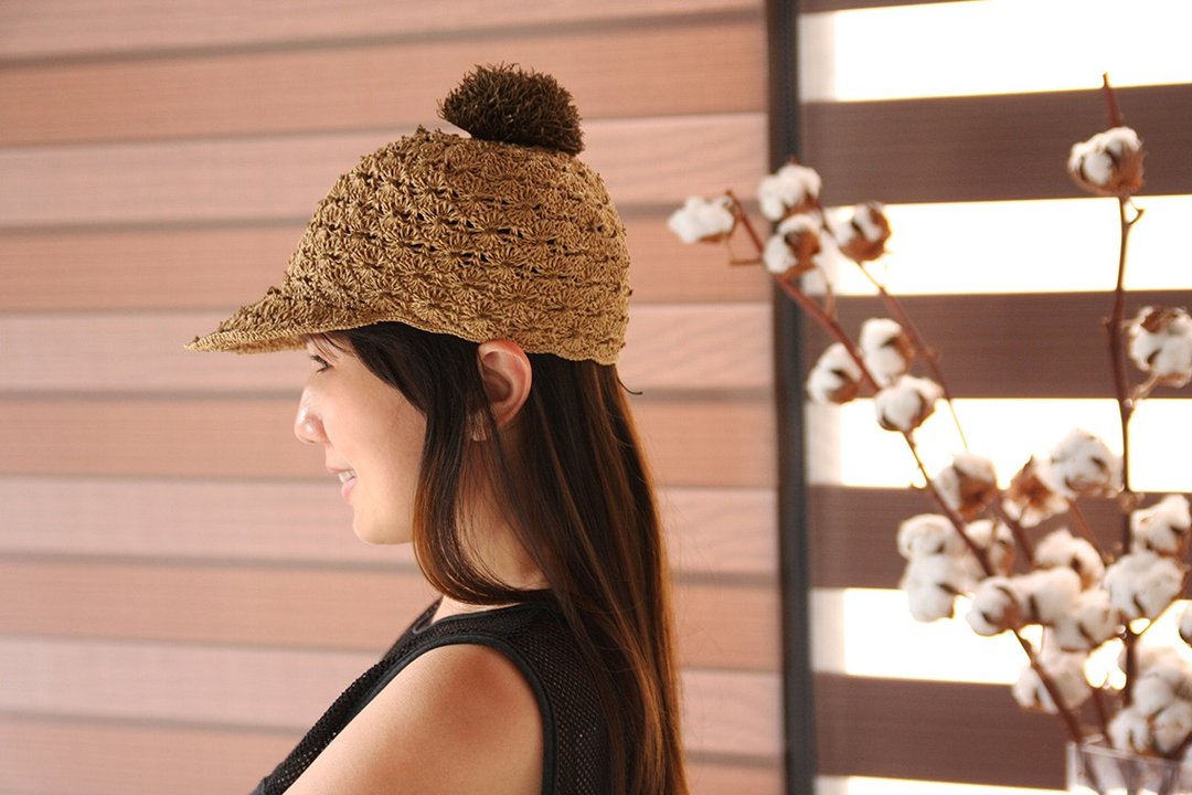 Unni时尚棒球帽-编织帽 帽子 登山帽 棒球帽 草帽 防晒 straw hat - 帽子 - 植物．花 卡其色