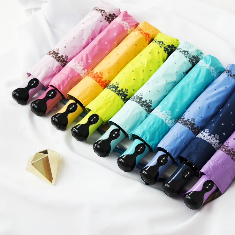 双龙牌降温13度花原黑胶自动开收伞晴雨伞 - 雨伞/雨衣 - 防水材质 多色