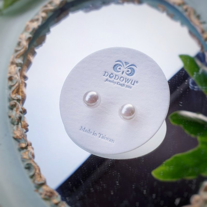 │珍珠口碑基本款│2色百搭抗过敏耳环 - 耳环/耳夹 - 珍珠 白色