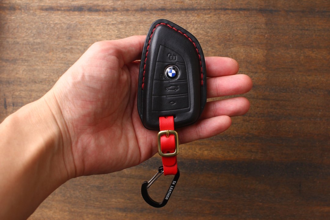 茶皮 BMW 宝马汽车钥匙皮套 刀锋 G30 G20 G21 X1 X5 X6 定制化 - 钥匙链/钥匙包 - 真皮 