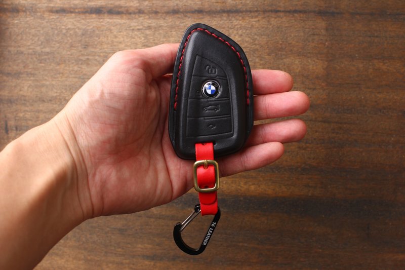 茶皮 BMW 宝马汽车钥匙皮套 刀锋 G30 G20 G21 X1 X5 X6 定制化 - 钥匙链/钥匙包 - 真皮 