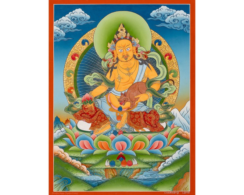 佛教财宝天王唐卡 | 财富之神 - 墙贴/壁贴 - 其他材质 多色