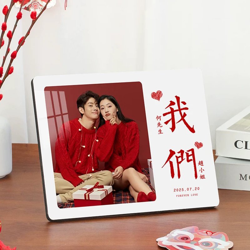 定制化水晶照片摆台纪念日创意礼品 订制相框情侣礼物 周年礼物 - 摆饰 - 其他材质 多色