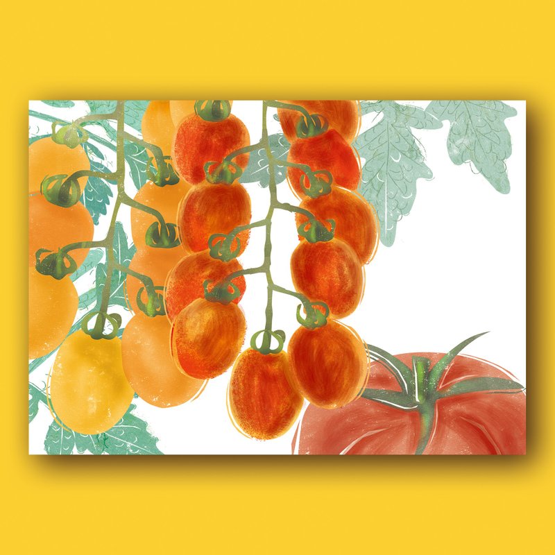 植物与蔬菜明信片 - 卡片/明信片 - 纸 绿色