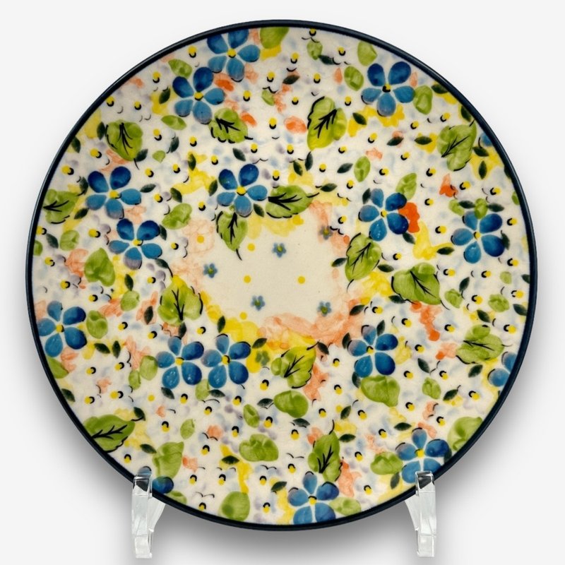 波兰手绘手工陶-圆盘 19cm 水空系列 设计师款 - 盘子/餐盘/盘架 - 陶 多色