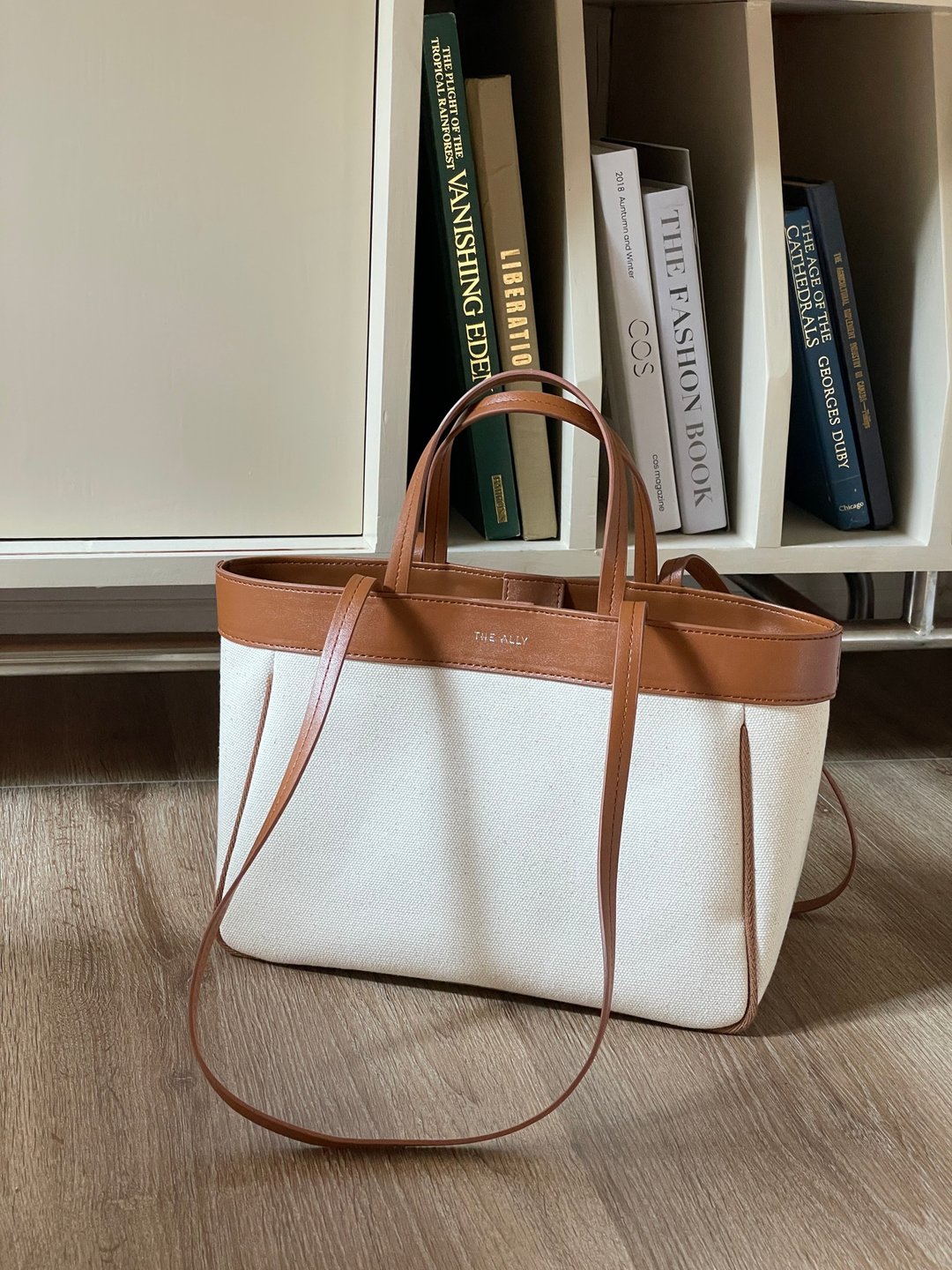 韩国 The Ally | ANNA BAG | 棕色 | 手袋 单肩包 - 手提包/手提袋 - 棉 咖啡色