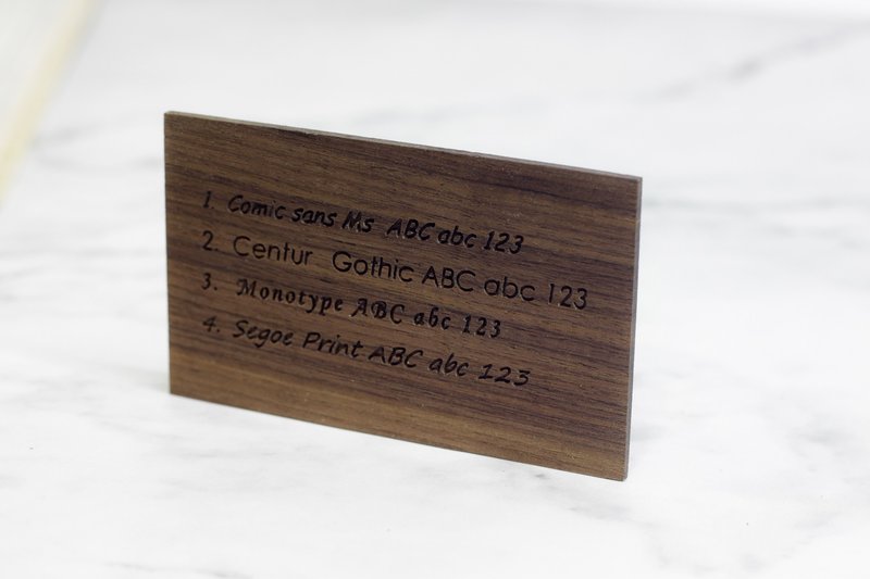 定制化刻字服务(加购商品) / 定制化/ 接单订制 - 木工/竹艺/纸艺 - 木头 黑色