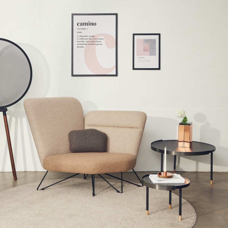 【美感生活特惠组】camino SOLEDAD单人沙发 X CARMEL咖啡桌组 - 椅子/沙发 - 其他材质 多色