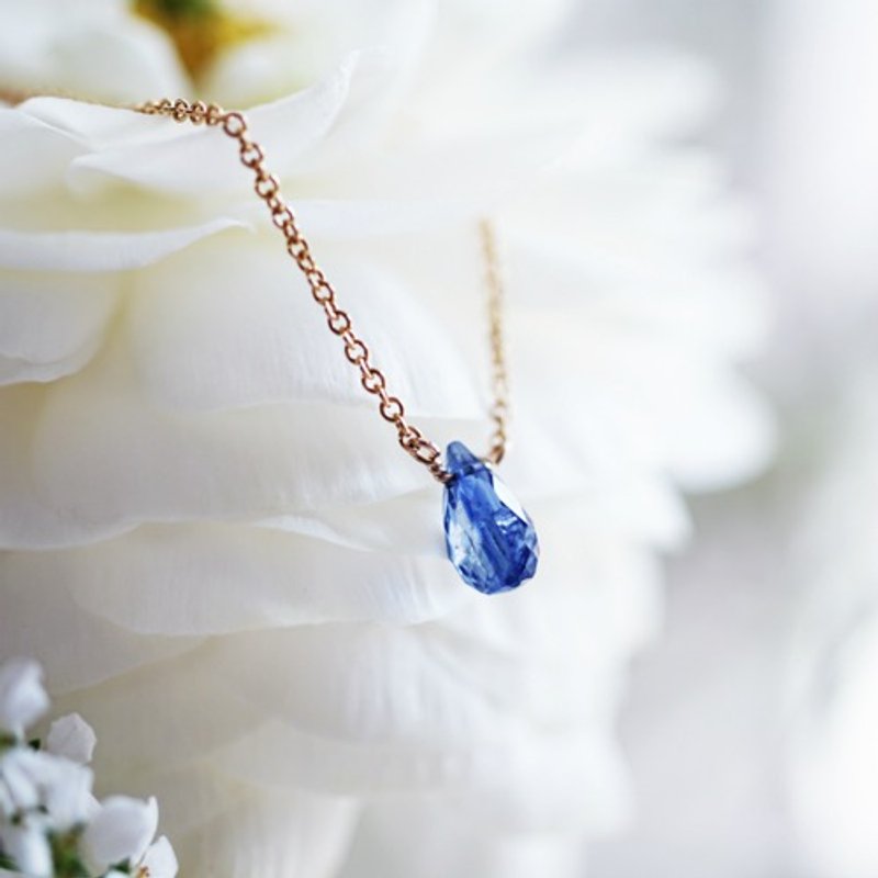 Kyanite Drop Cut Necklace Judita - 项链 - 宝石 蓝色