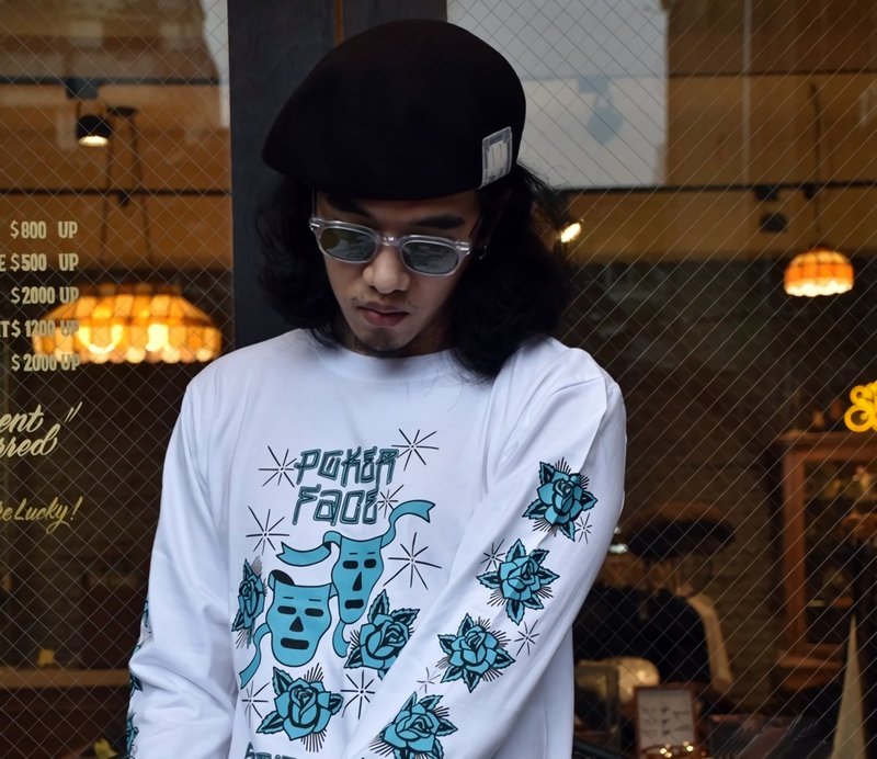 Softmachine Poker Face L/S哭笑扑克脸长袖上衣(两色) - 男装上衣/T 恤 - 棉．麻 多色