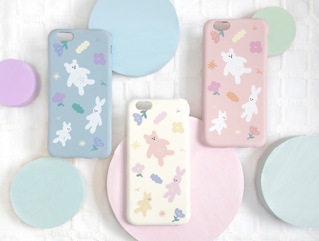 玩偶系列 - 奶油白色iphone case电话壳 - 手机壳/手机套 - 塑料 