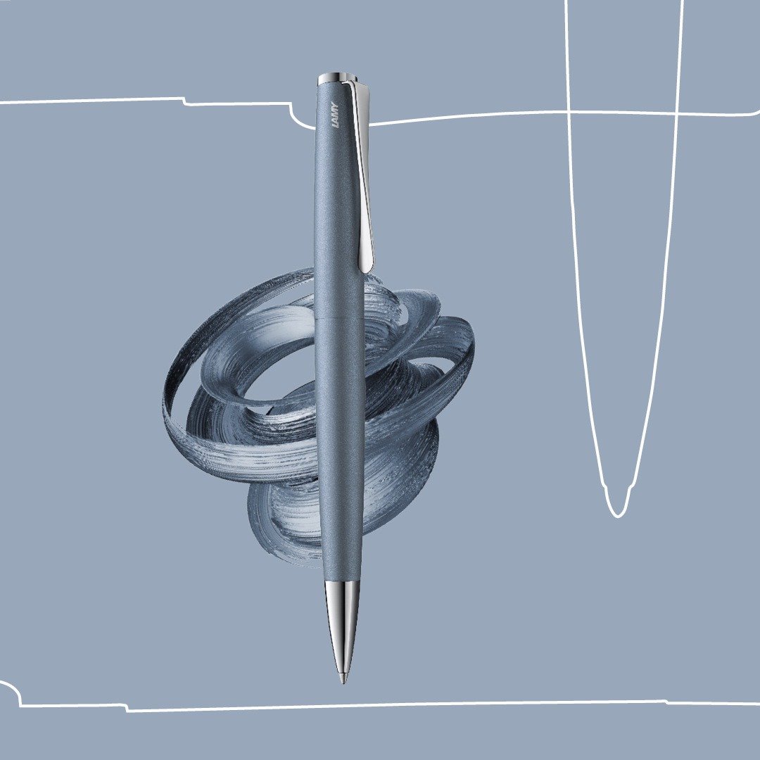 LAMY 原子笔+笔袋礼盒 / studio 系列  - 冰河蓝 - 圆珠笔/中性笔 - 铝合金 蓝色
